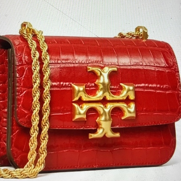 TORY BURCH SMALL ELEANOR EMBOSSED HANDBAG - Picture 1 of 9